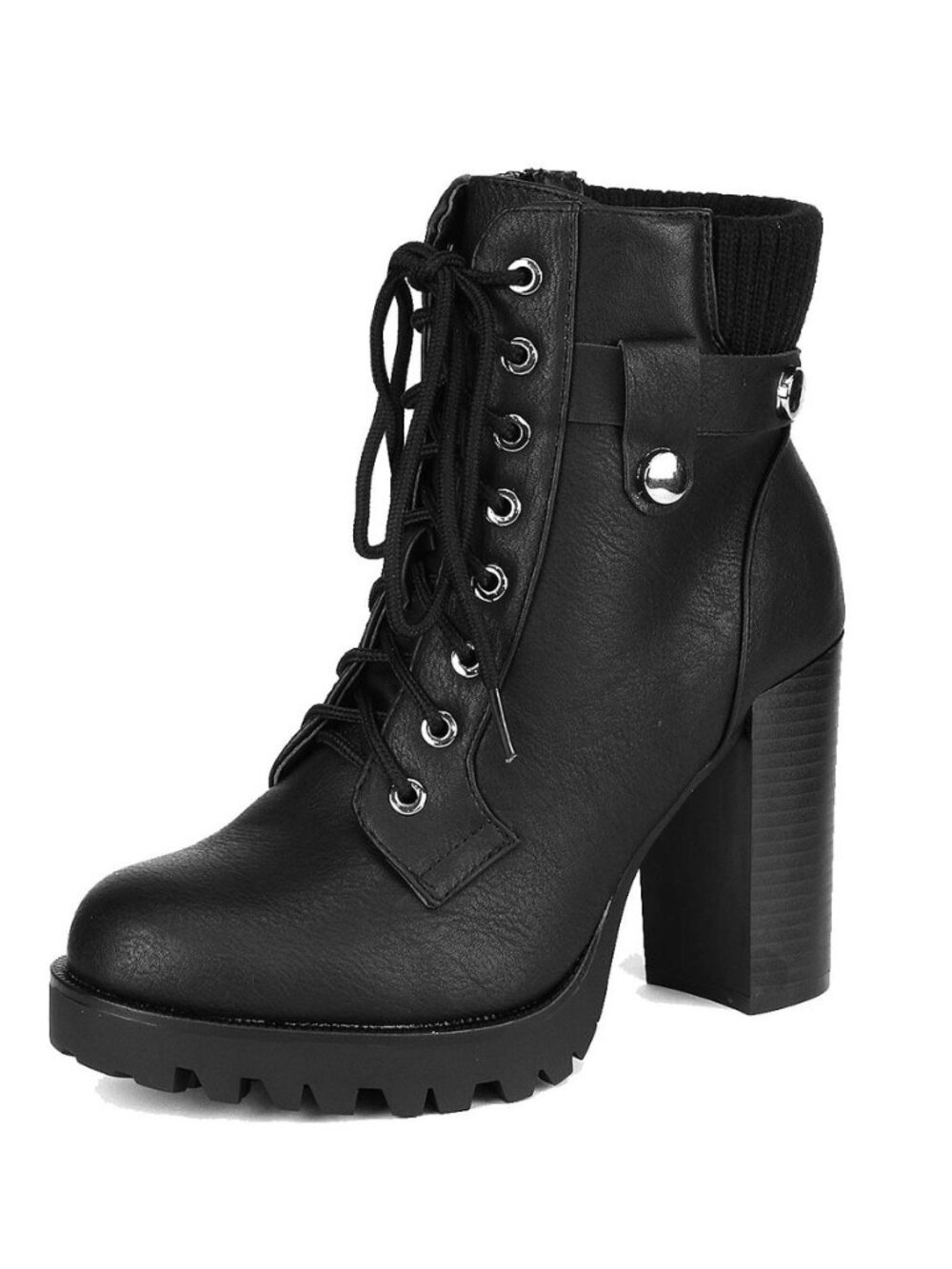 Women's Lace up Combat Ankle Booties Shoes